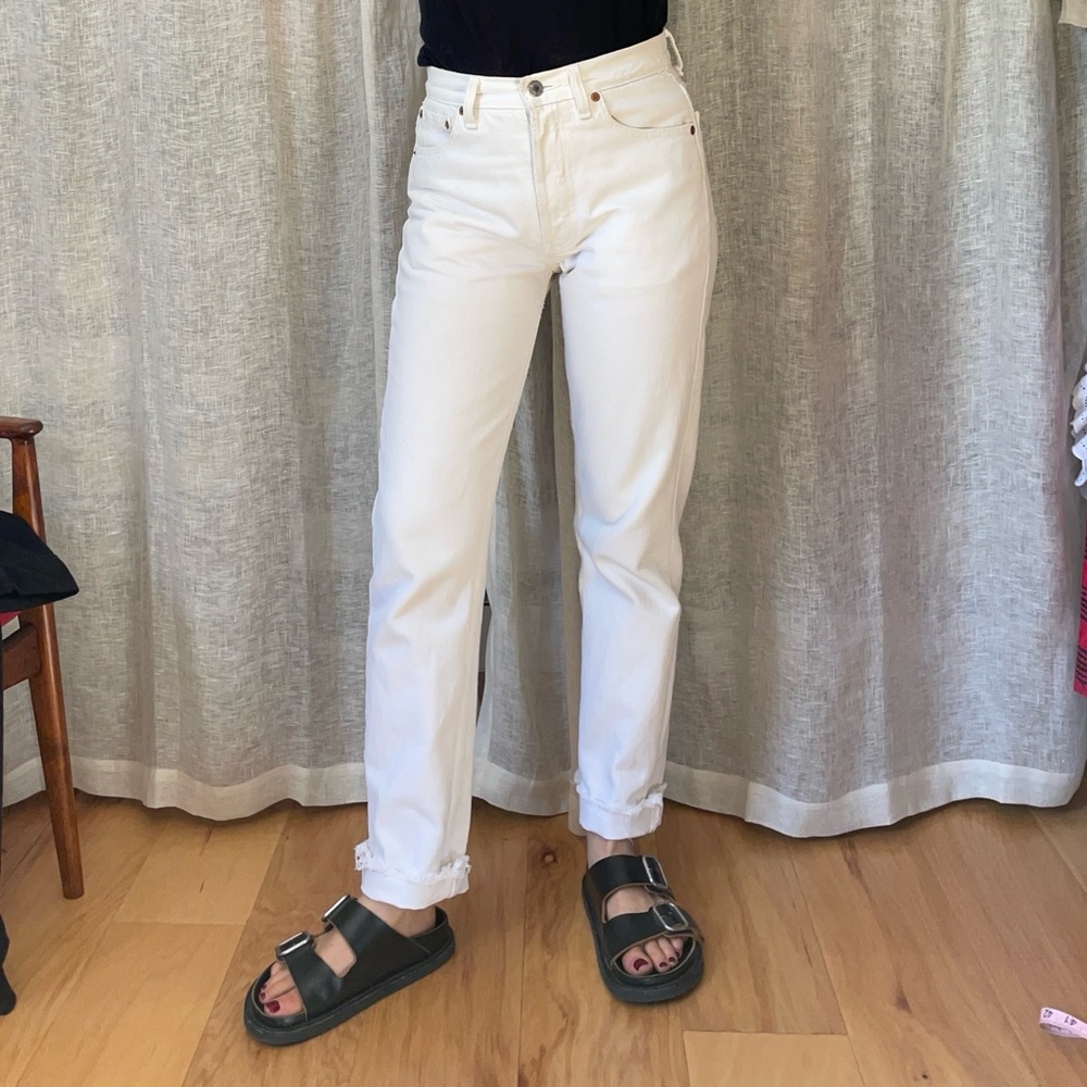 Vintage white Levi’s 501 jeans